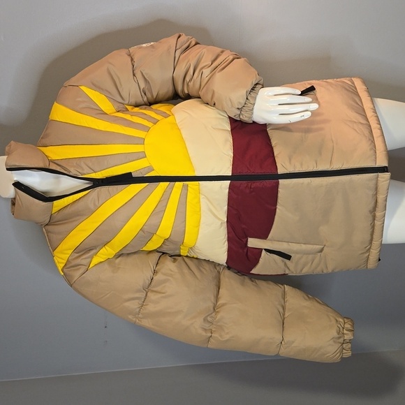 WeSC Vegan Landscape Puffer Jacket with High Collar Quilted Design Size Small - Picture 3 of 16